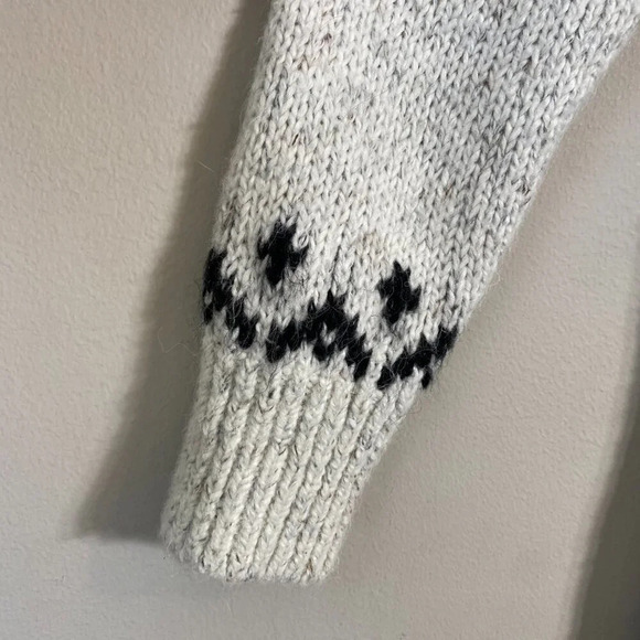 Abercrombie & Fitch Cowl Neck Fair Isle Knit Sweater Dress Womens Small Gray Y2K - Picture 7 of 13